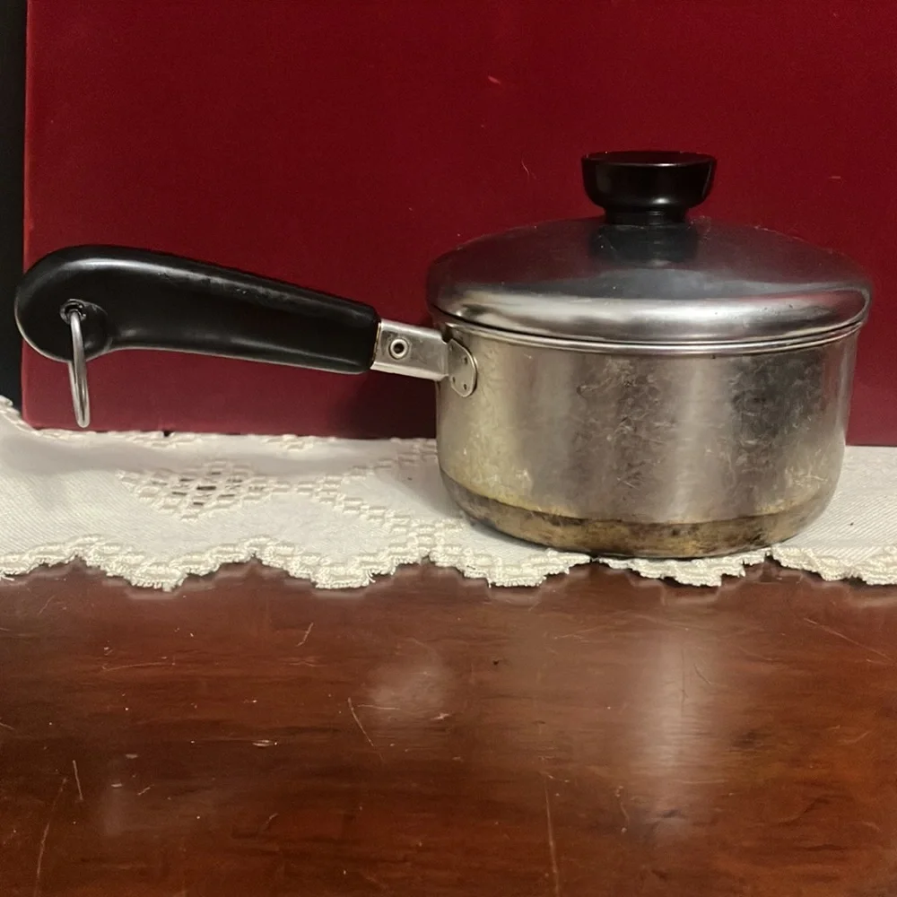 Vintage Revere Ware 1801 1 Qt 99e Small Copper Bottom Pot with Lid